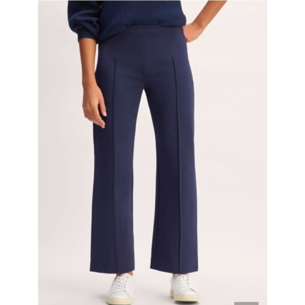Everlane The Dream Wide Leg Trouser Pants Navy Blue Womens Large